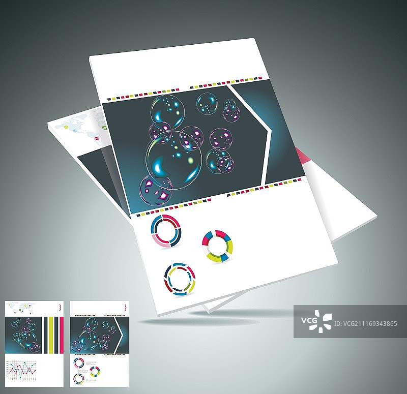 杂志封面布局设计矢量图图片素材