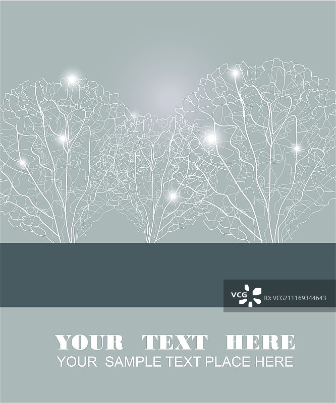 抽象蓬松的白色树木图片素材