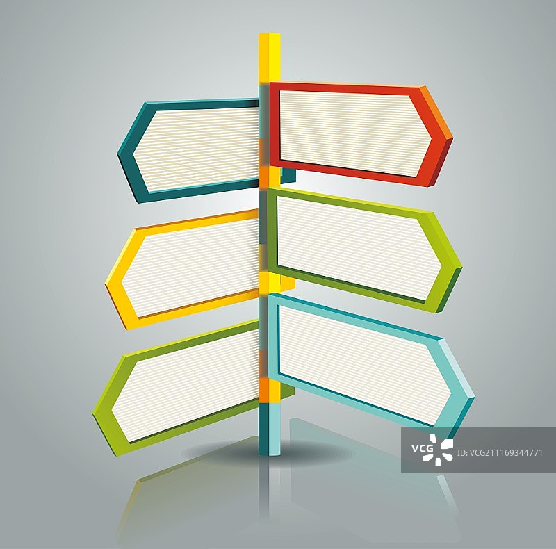 路标多向指针图模板图片素材