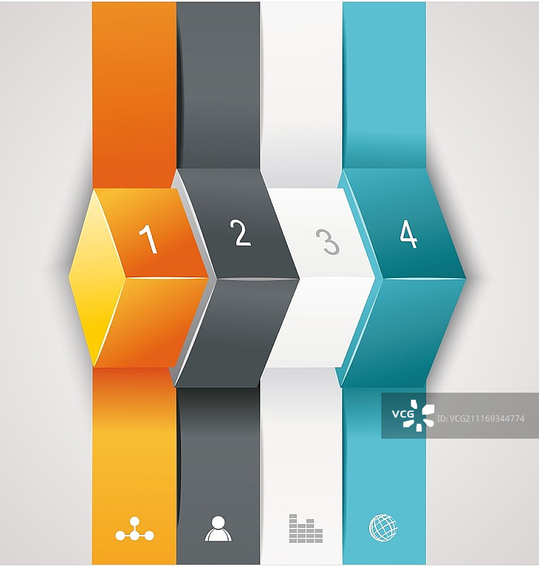 现代选项banner，可用于工作流程布局、信息图表、网页设计图片素材