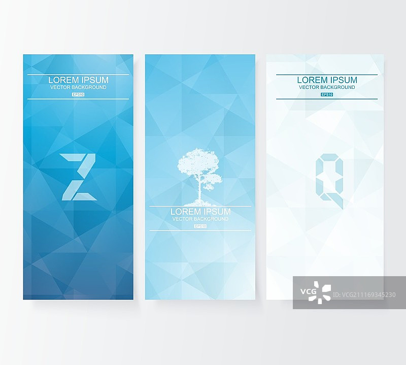 抽象蓝色封面背景，矢量banner合集图片素材