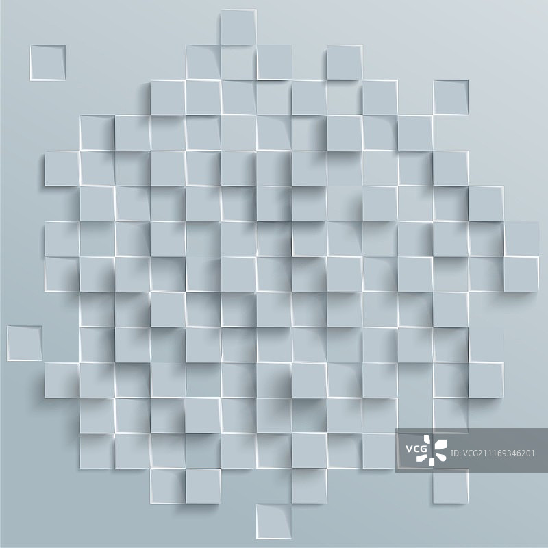 灰色立方体白色方块抽象几何图形矢量素材图片素材