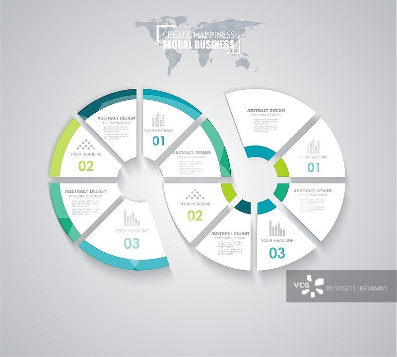 用于文档和报告的商务饼图：文档、报告、图表、信息图、商业计划、教育图片素材