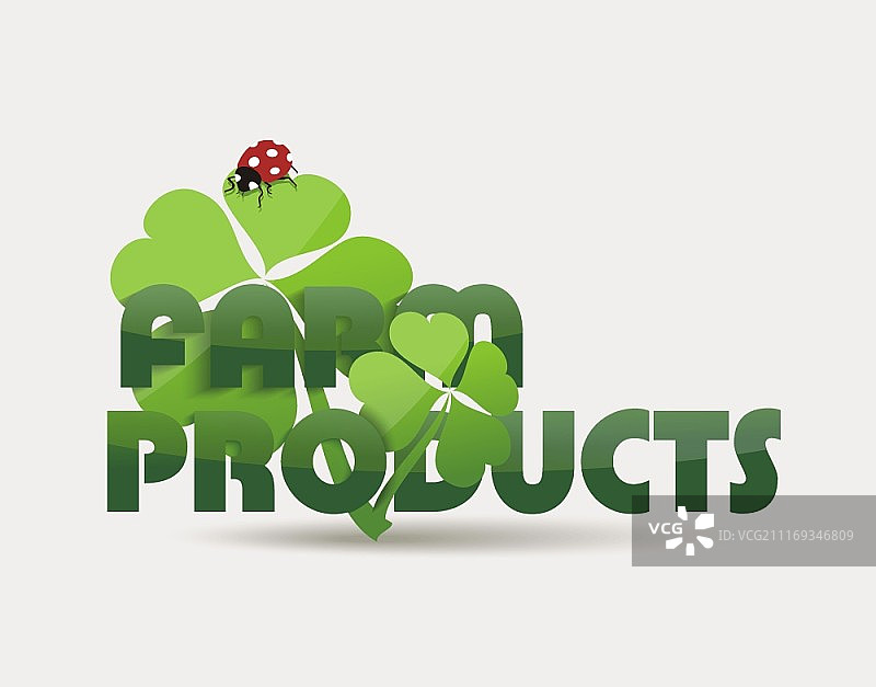 生态绿色农场设计：天然有机食品概念图标图片素材