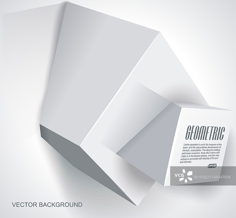 带有文本信息的白色立方体。可用于工作流程布局、图表、数字选项、步骤选项、网页设计、信息图表。图片素材