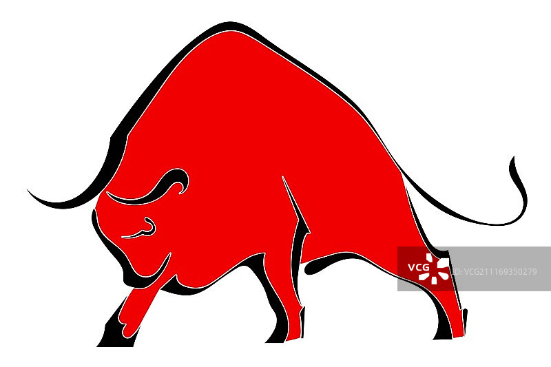 红色野牛图片素材