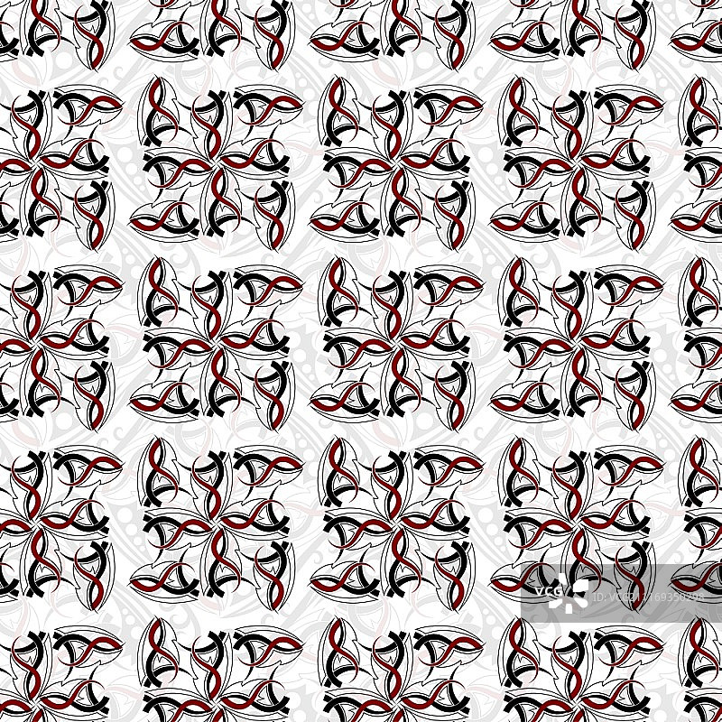 带有哥特元素的抽象无缝图案图片素材