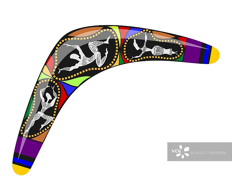 澳大利亚回旋镖：澳大利亚土著的狩猎工具矢量图图片素材