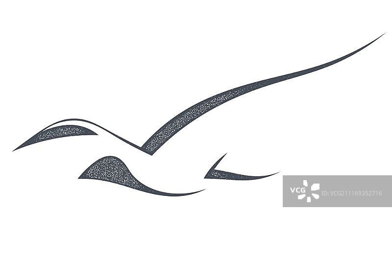 白色背景下的鸟类黑色剪影矢量图图片素材