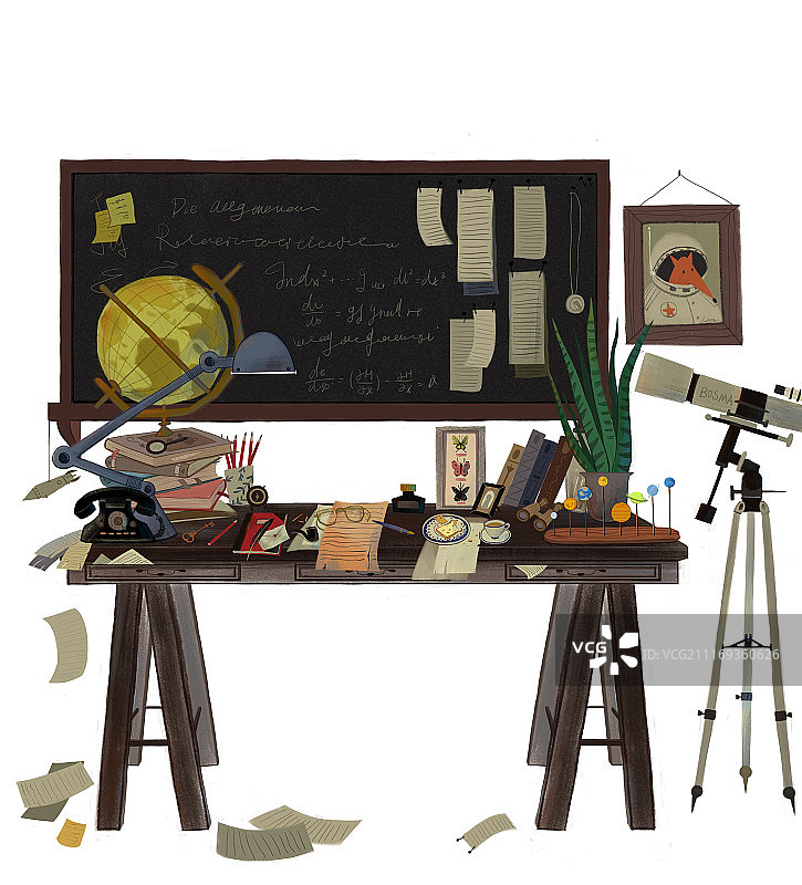 宇航员的桌子图片素材