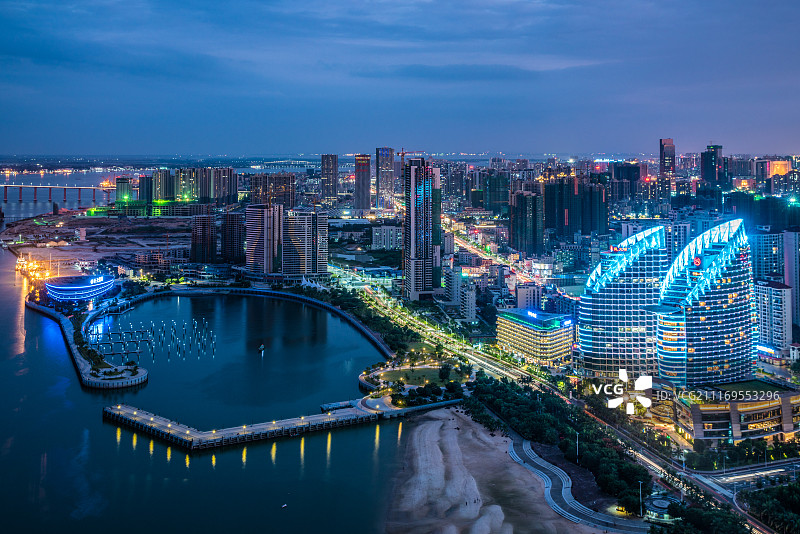 金沙湾夜景图片素材