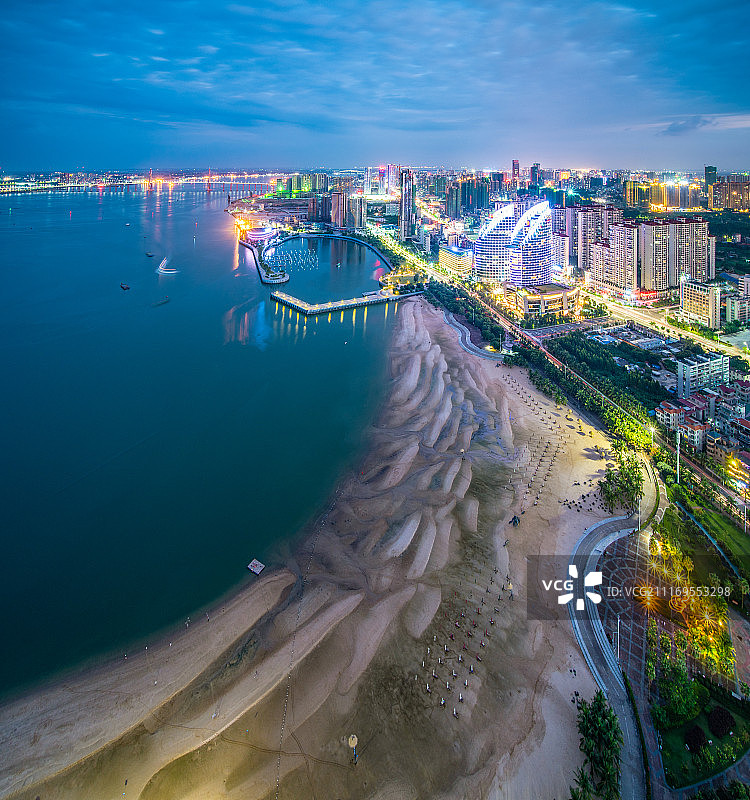 金沙湾夜景图片素材