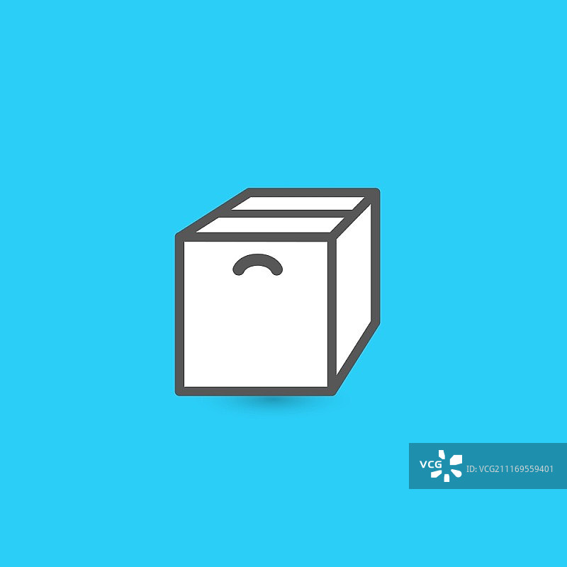 白色盒子图标图片素材