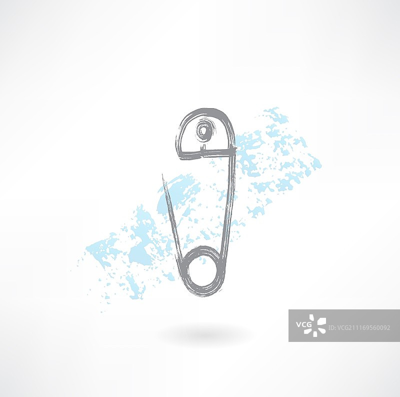 清晰的Grunge风格图钉图标图片素材