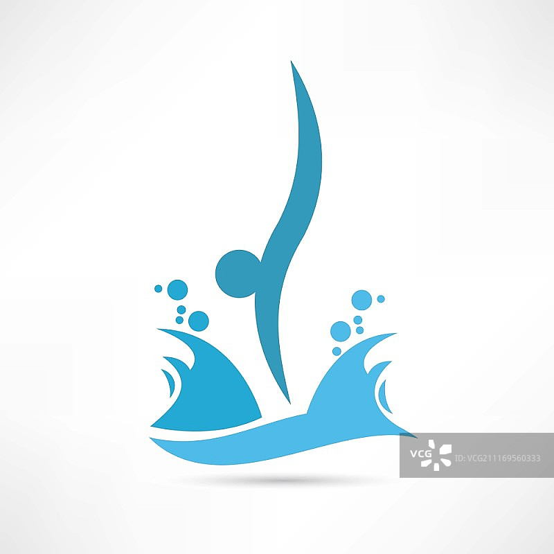 运动员跳水图标图片素材