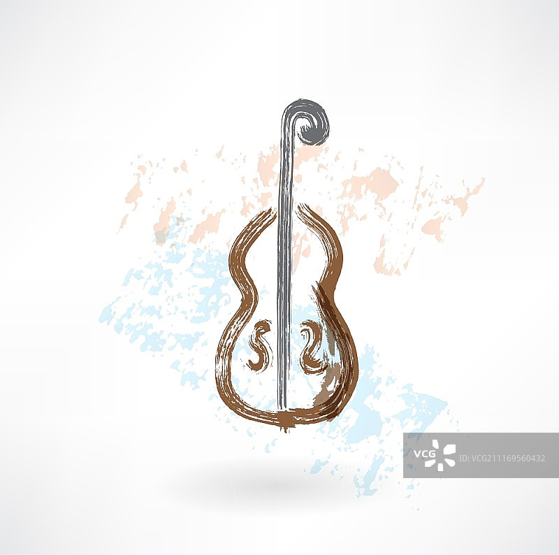 音乐大提琴Grunge图标图片素材