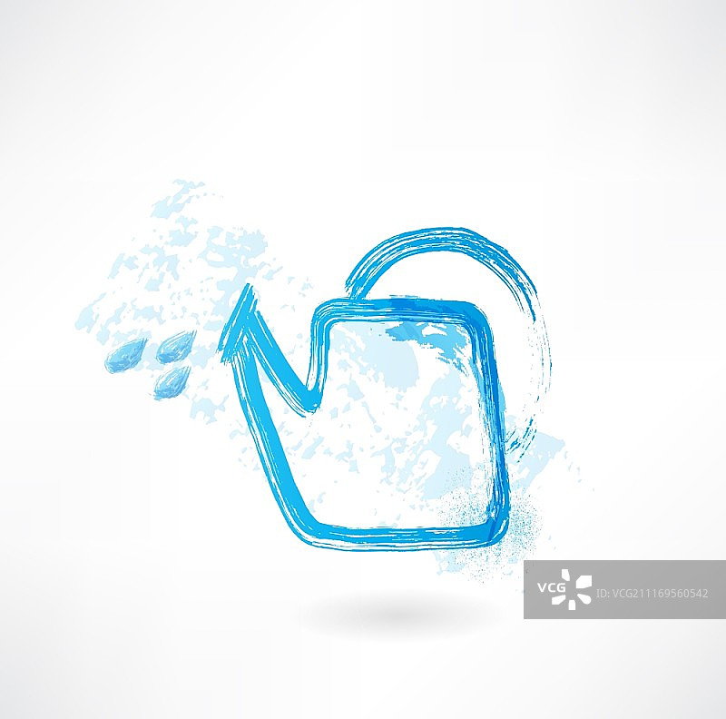 带污渍效果的喷壶图标图片素材