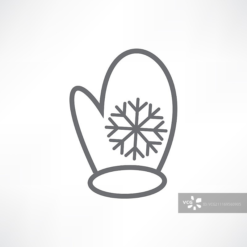 带有雪花的白色手套图片素材