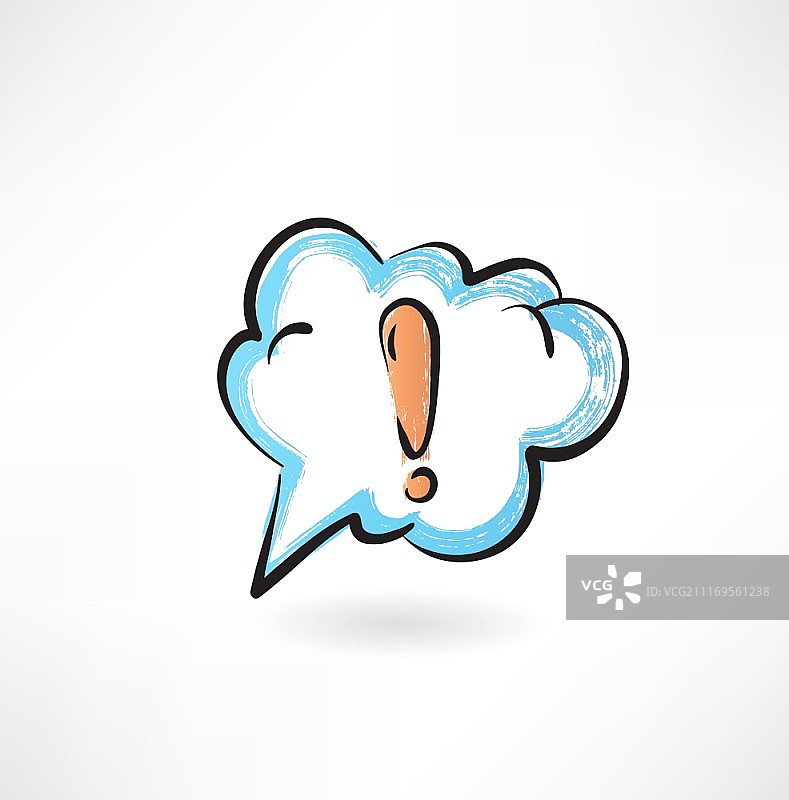 云中的感叹号图片素材