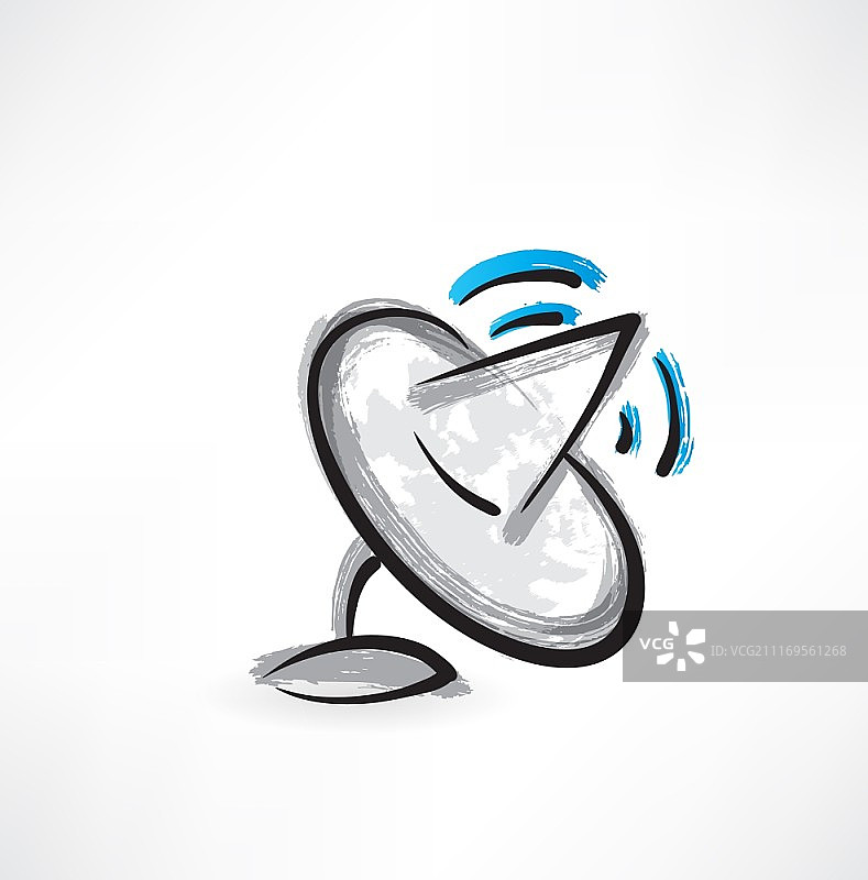 卫星天线复古图标图片素材