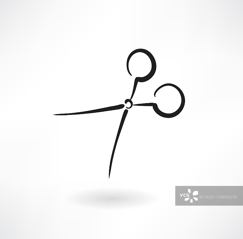 剪刀Grunge图标图片素材