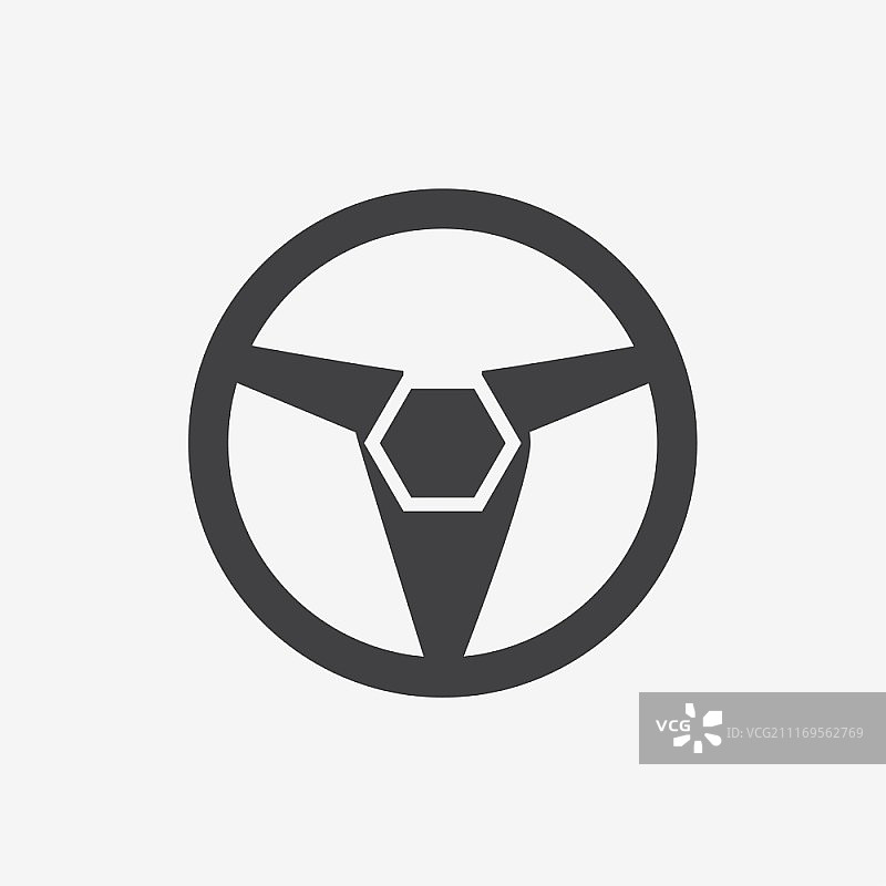 汽车方向盘矢量图标图片素材