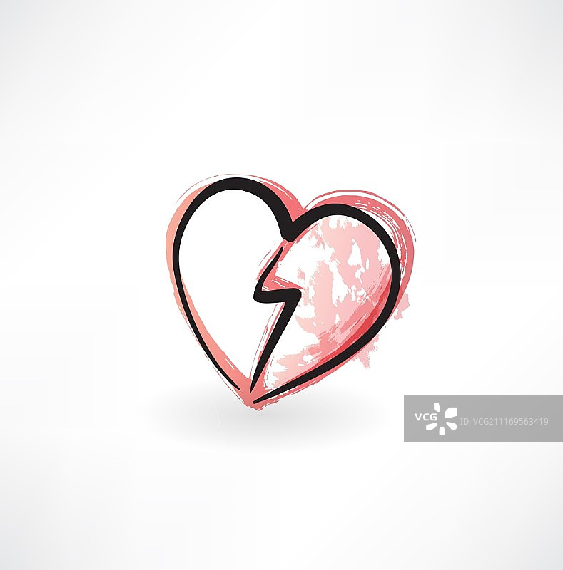 破碎的心grunge图标图片素材