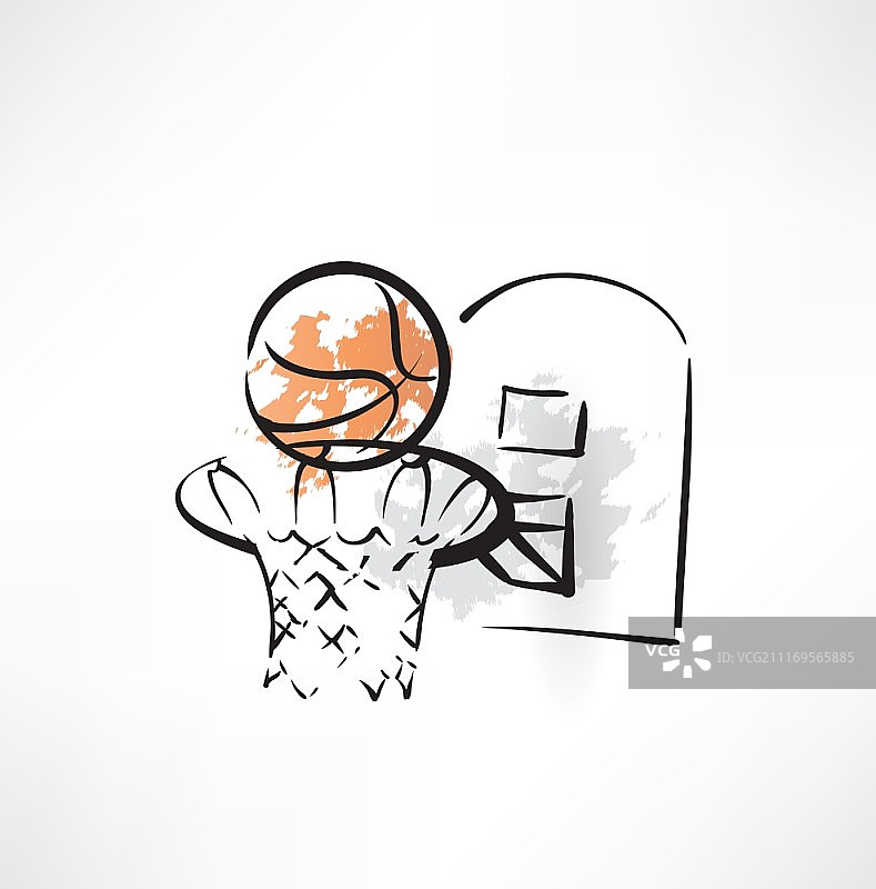 篮球Grunge风格图标图片素材