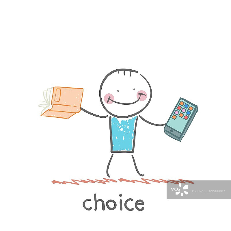 男人扔书看手机图片素材