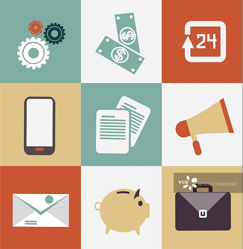 商务图标插画组合图片素材