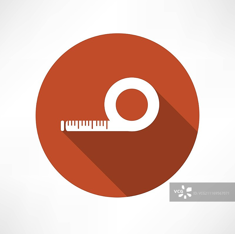 扁平风格卷尺矢量图图片素材