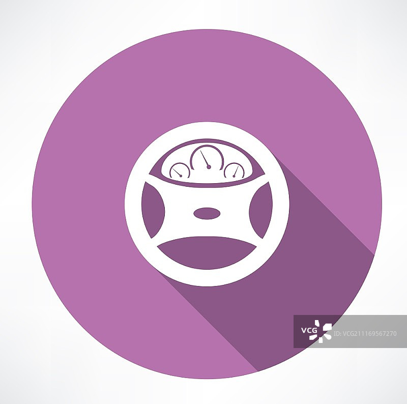 汽车仪表盘方形扁平图标矢量图图片素材