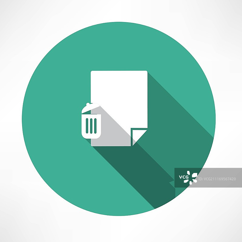 回收与纸张图标扁平现代风格矢量图图片素材