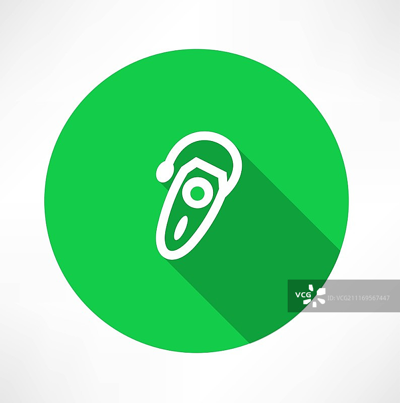 助听器图标扁平风格矢量素材图片素材