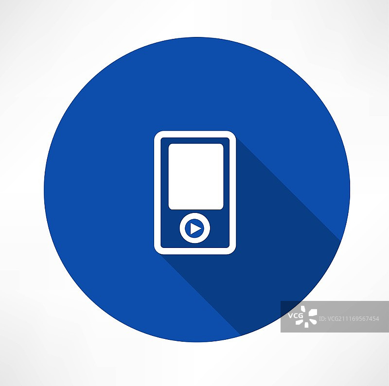 便携式音乐播放器扁平风格矢量插图图片素材