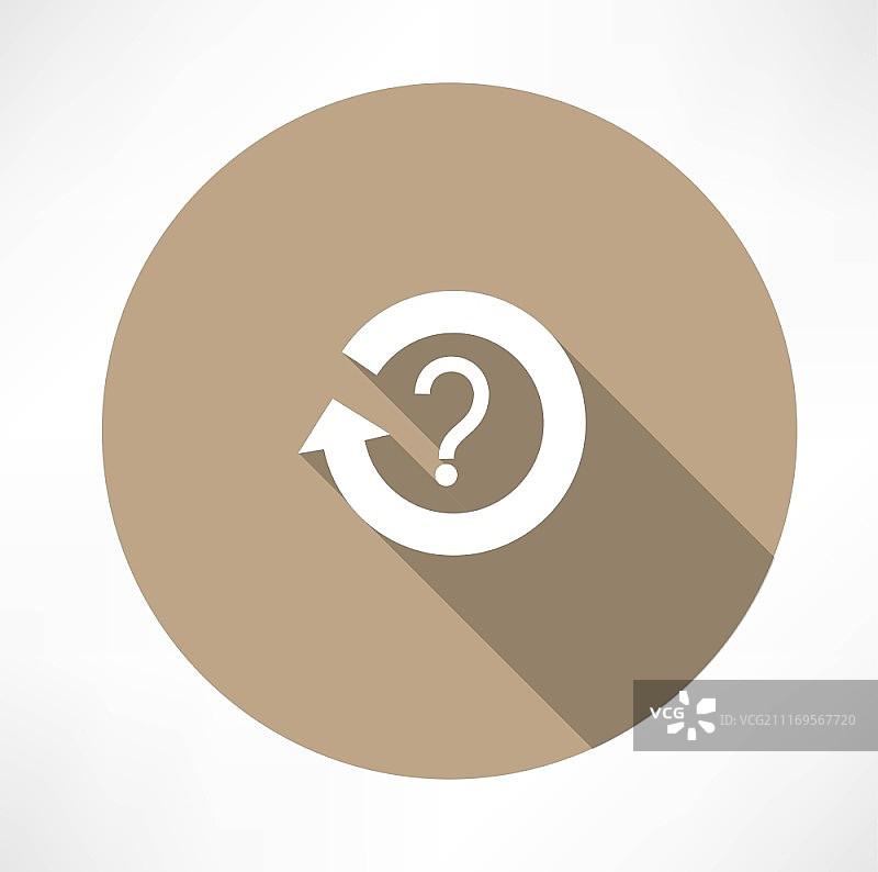 循环中的问号扁平现代风格矢量图图片素材