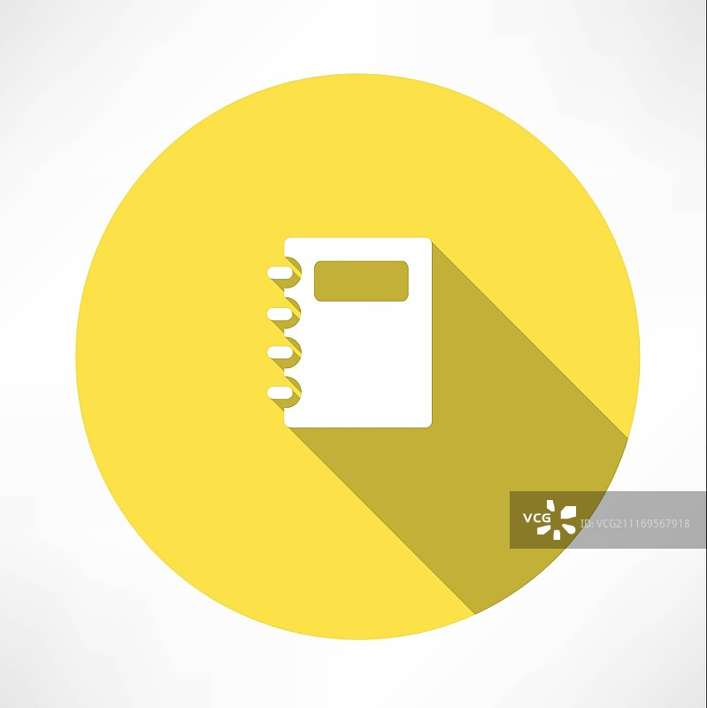 笔记本图标，扁平现代风格矢量图图片素材