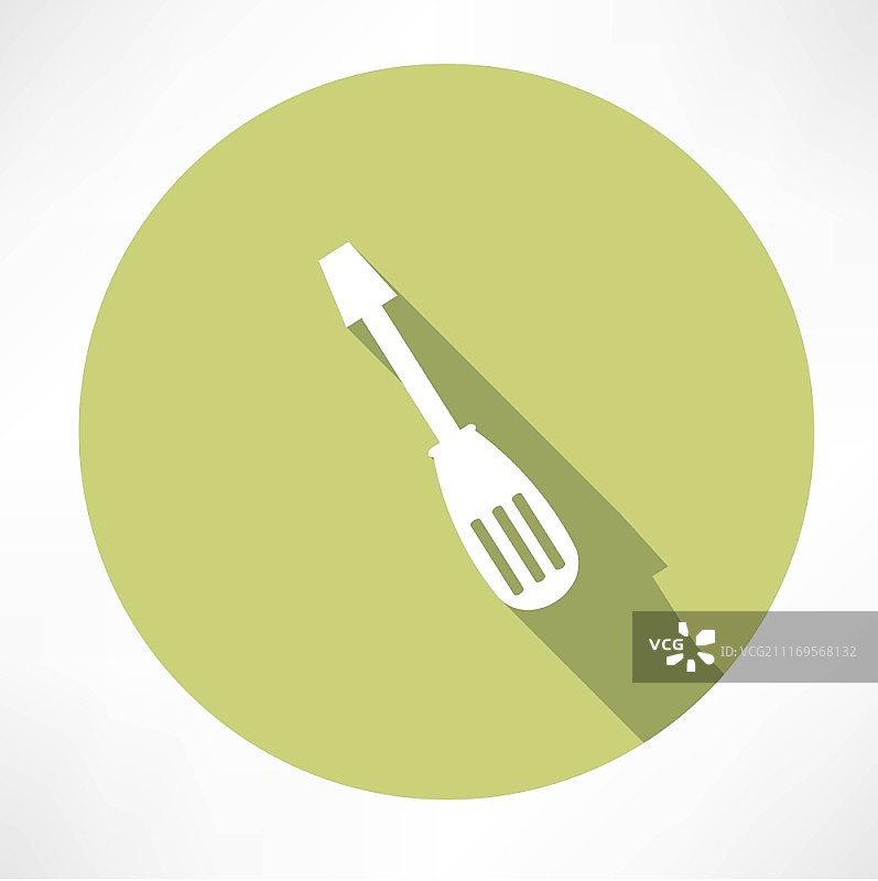 刮刀图标，扁平风格矢量图图片素材