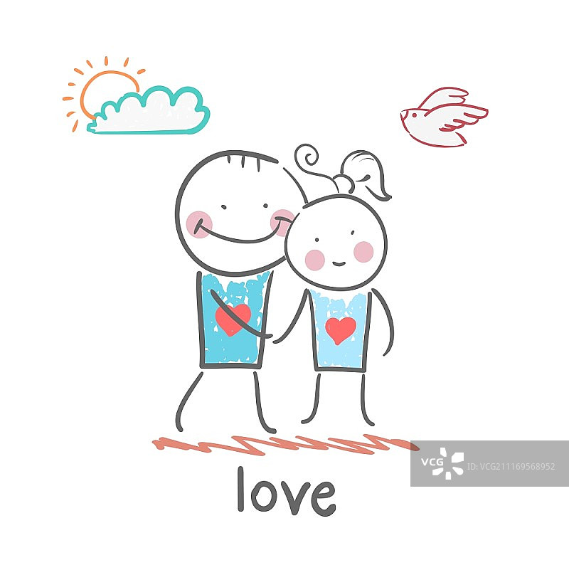 恋爱中的女孩和男孩图片素材