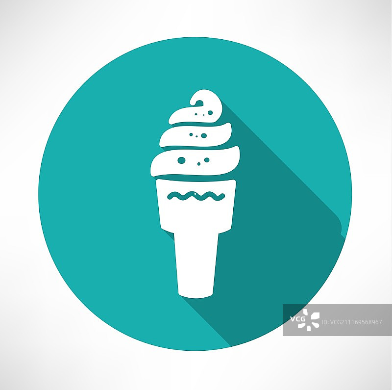 扁平风格冰淇淋图标矢量素材图片素材