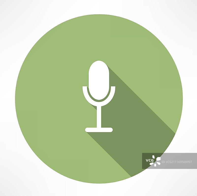 扁平风格复古麦克风图标矢量素材图片素材