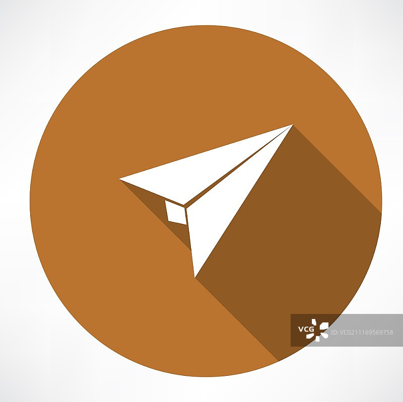 纸飞机标志（扁平现代风格矢量图）图片素材