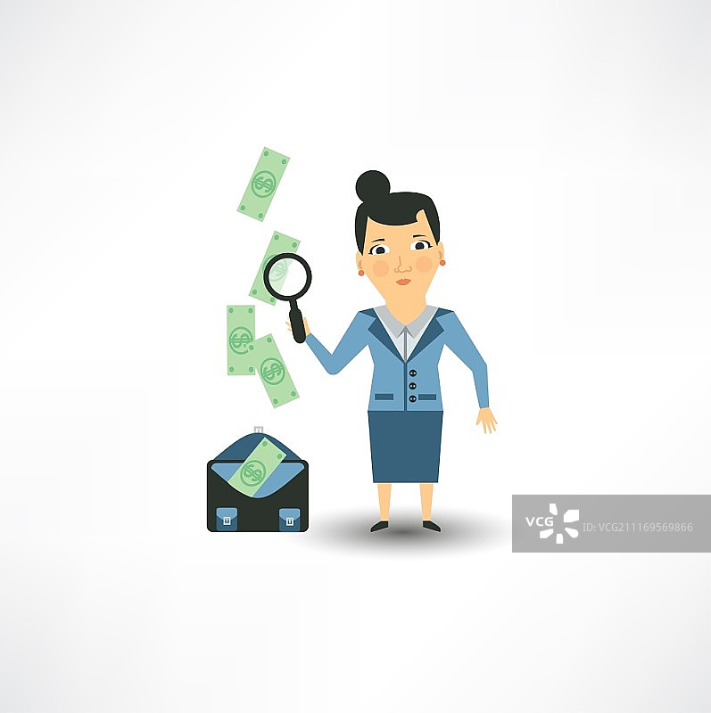 会计盗窃金钱图片素材