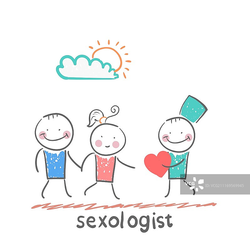 性学专家给予男女心脏图片素材