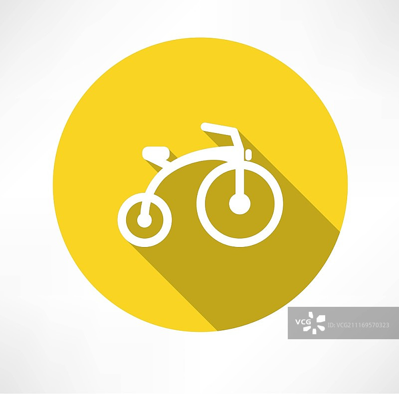 儿童自行车扁平风格矢量插画图片素材