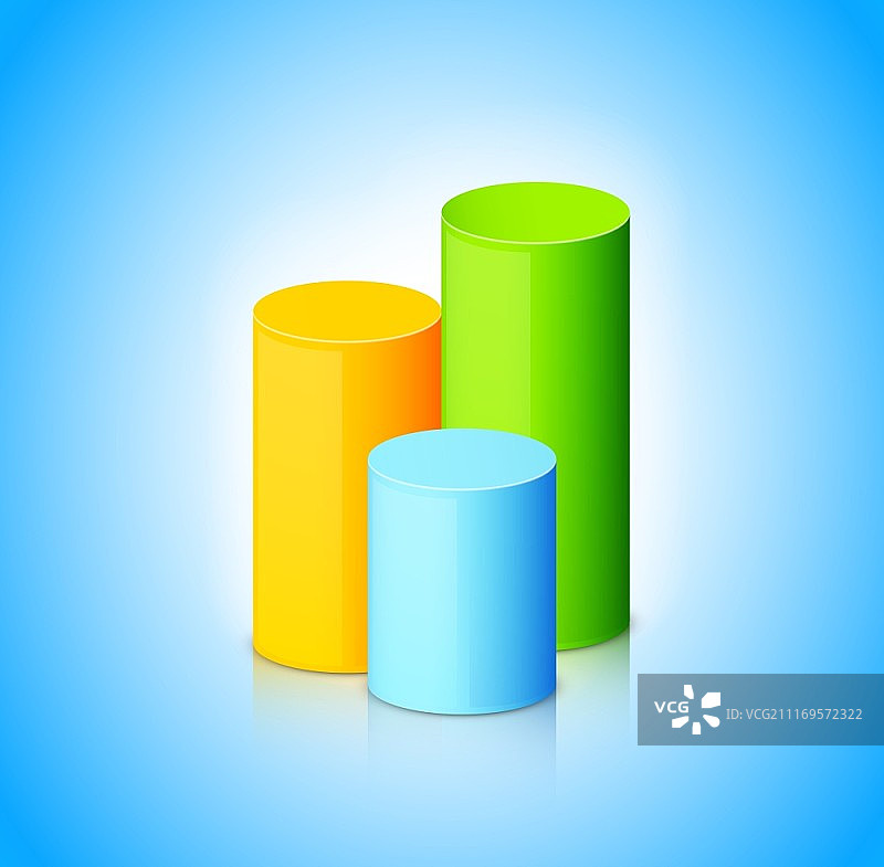 彩色圆柱Infographic模板图片素材