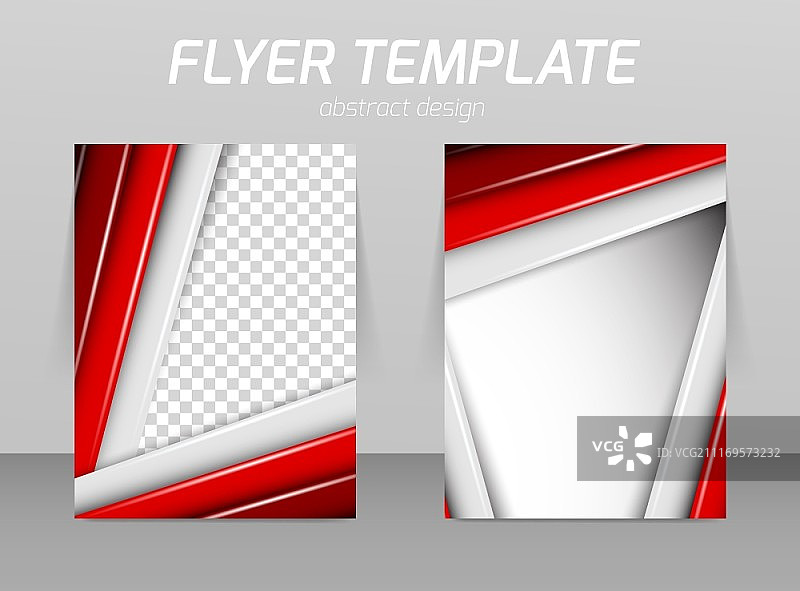 红灰直线宣传单模板图片素材