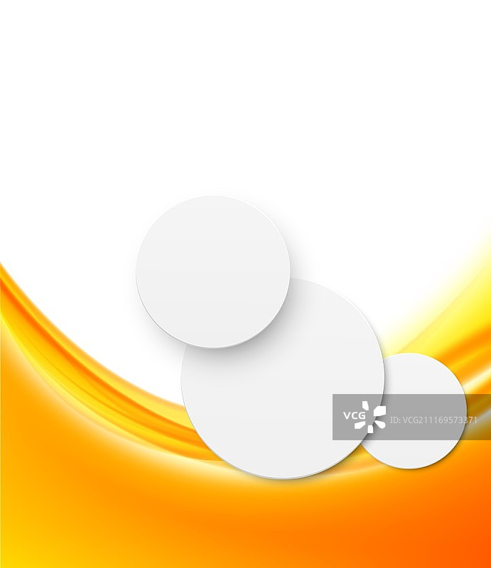 橙色背景白色纸圈抽象背景图片素材