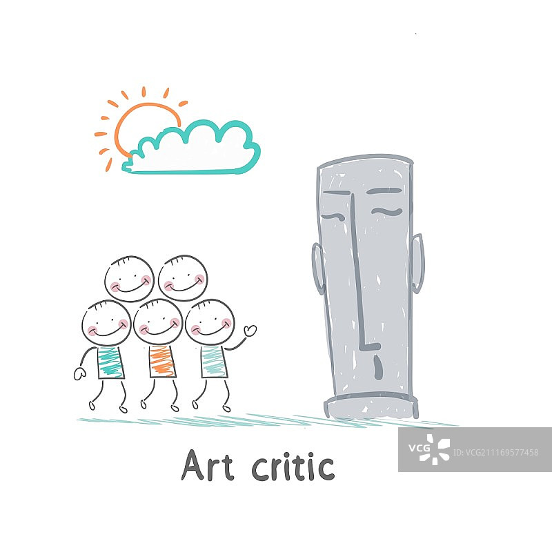 艺术评论家在看雕塑图片素材
