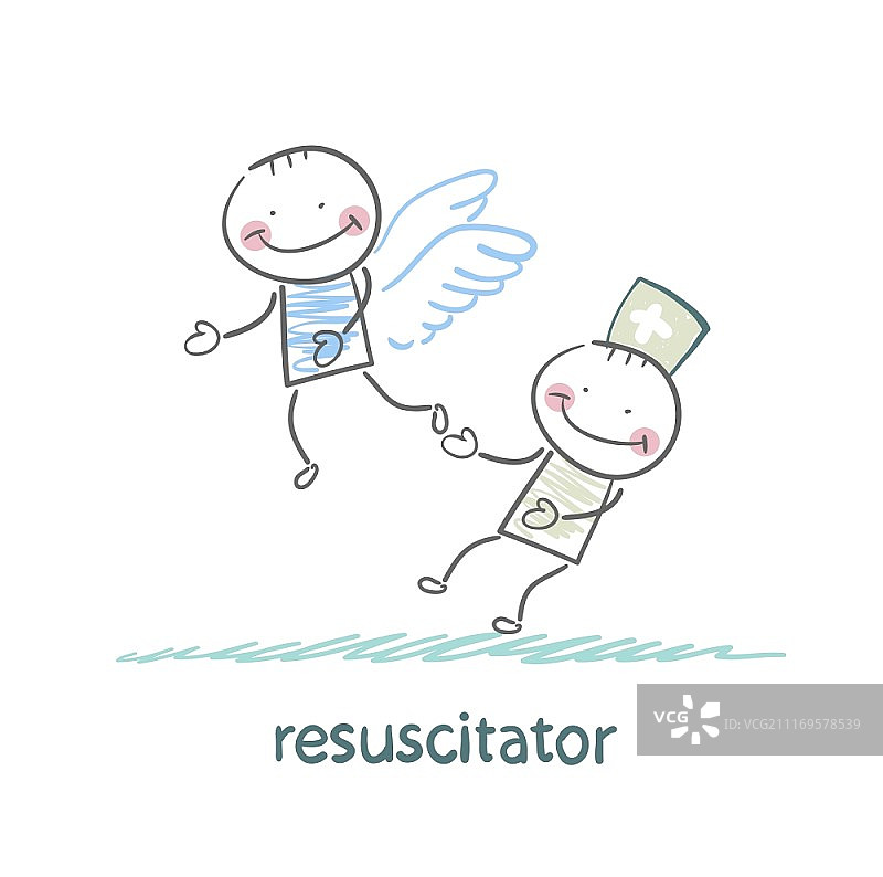 复苏器持续飞向天空患者图片素材